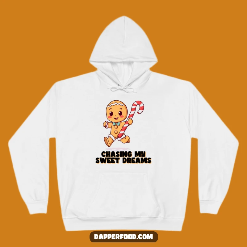 Funny Gingerbread Man Candy Cane Hoodie - Cozy Festive Fun!