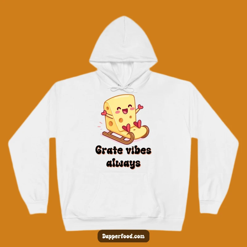 Cozy Funny Cheese Cracker Slide Hoodie - Warm & Cheesy Apparel Gift
