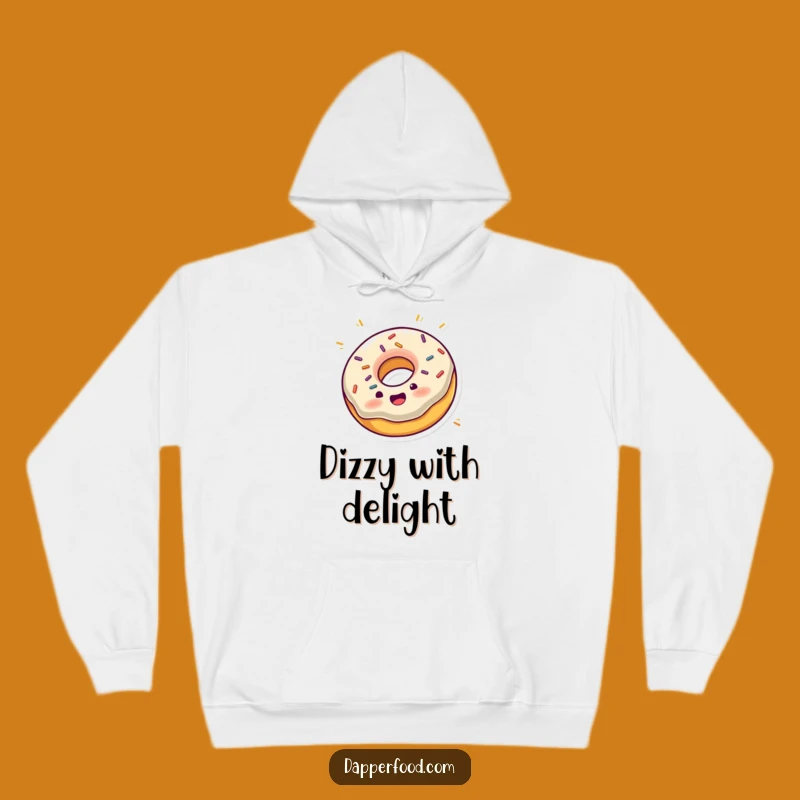 Cozy Funny Donut Spinning Hoodie, Warm and Playful Dessert Gift