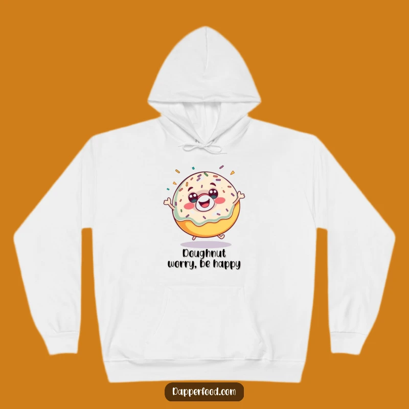 Cozy Funny Donut Bounce Hoodie - Warm Apparel for Sweet Days Gift