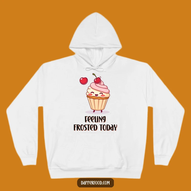 Funny Cupcake Cherry Toss Hoodie: Cozy & Cute Apparel for Sweet Moments
