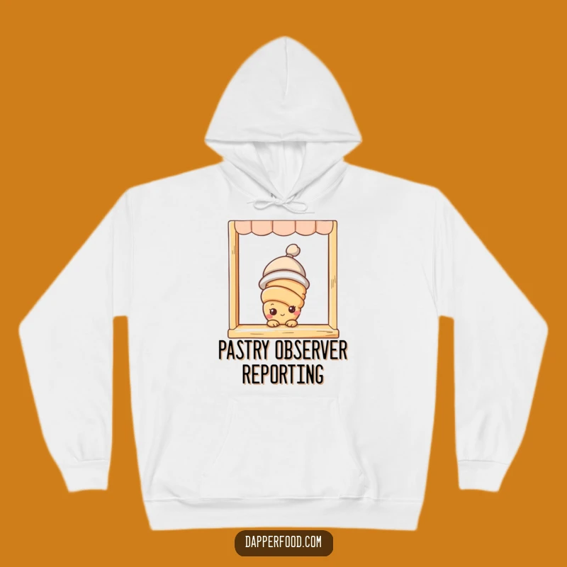 Funny Croissant Bakery Window Hoodie - Cozy and Whimsical Gift!