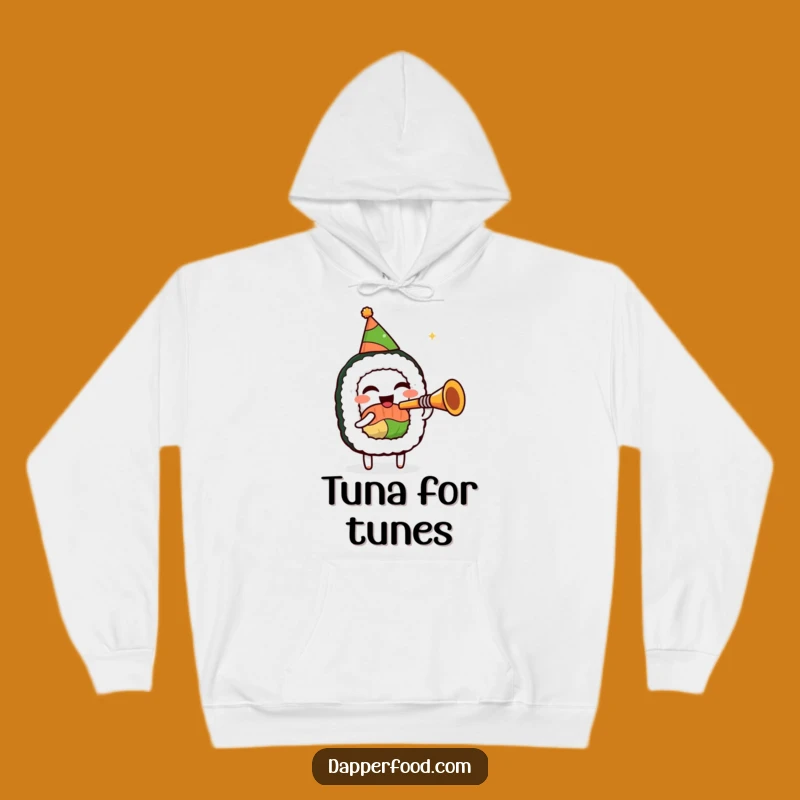 Funny Sushi Trumpet Hoodie - Cozy Up with Festive, Musical Comfort