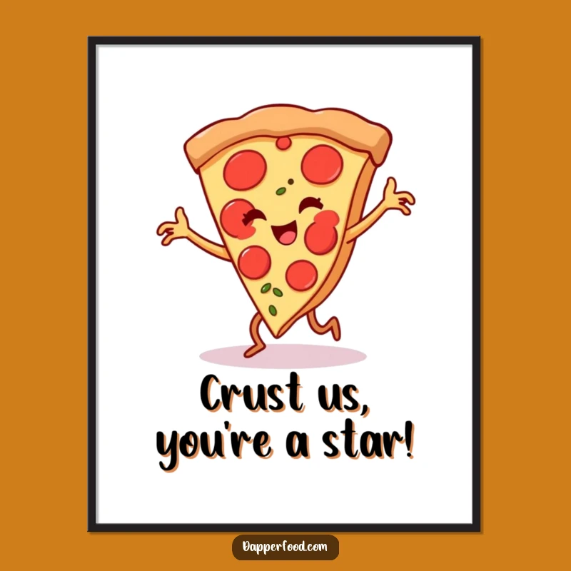 Free Printable Wall Art: Hilarious Dancing Pizza Flamenco Fiesta Downloadable Decor