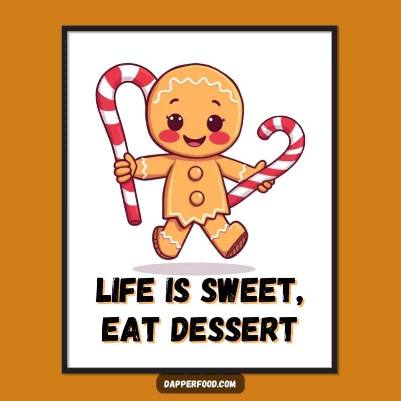 Free Printable Gingerbread Man Wall Art: Funny Downloadable Decor for Whimsical Spaces