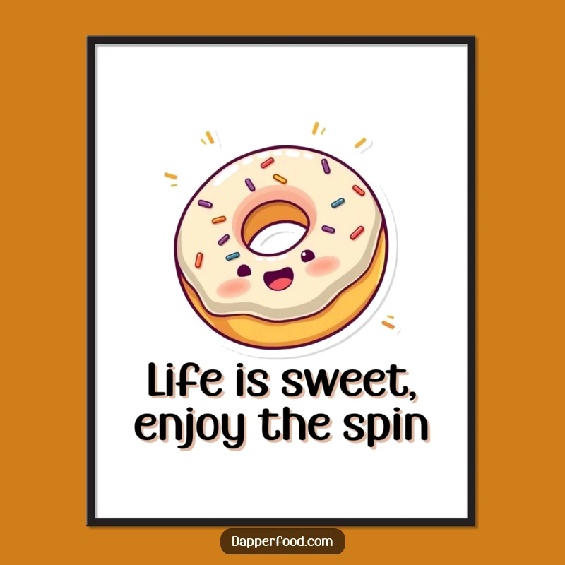 Free Printable Wall Art: Funny Spinning Donut - Whimsical Downloadable Home Decor!