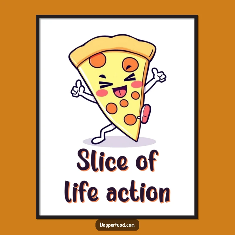 Free Printable Wall Art: Kickin' Kawaii Pizza Slice Decor