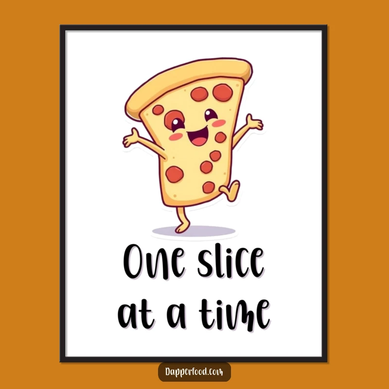 Free Printable Wall Art: Pizza Cartwheel, Quirky Downloadable Decor
