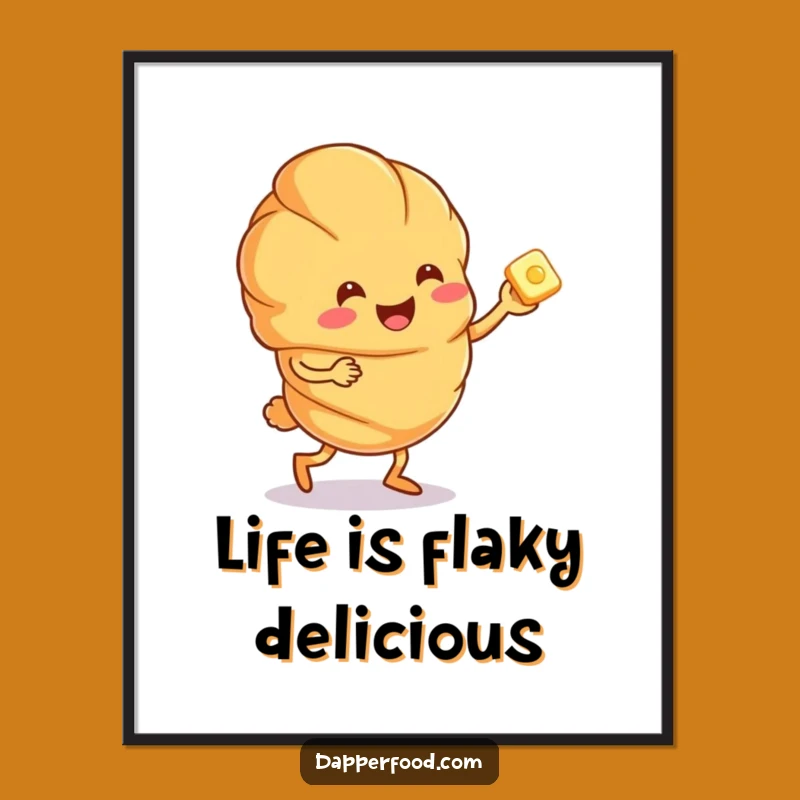 Funny Free Printable Wall Art: Croissant Jig Downloadable Decor Gift