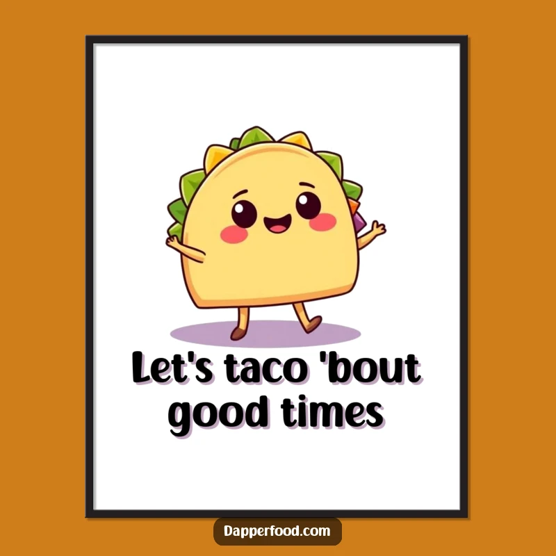 Funny Free Printable Wall Art: Taco & Burrito Dance Fiesta - Downloadable Art