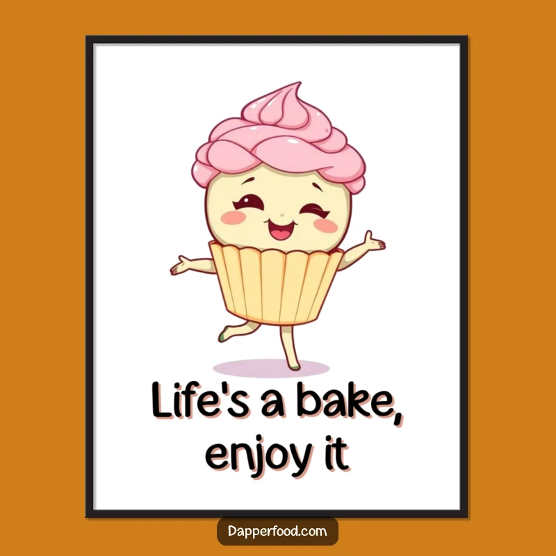 Free Printable Funny Cupcake Wall Art: Giggling Pirouette Decor Downloadable Art for Sweet Spaces