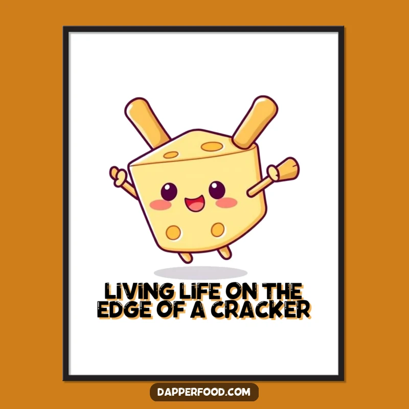Free Printable Wall Art: Funny Cheese Wedge Floating Decor, Downloadable Art Gift