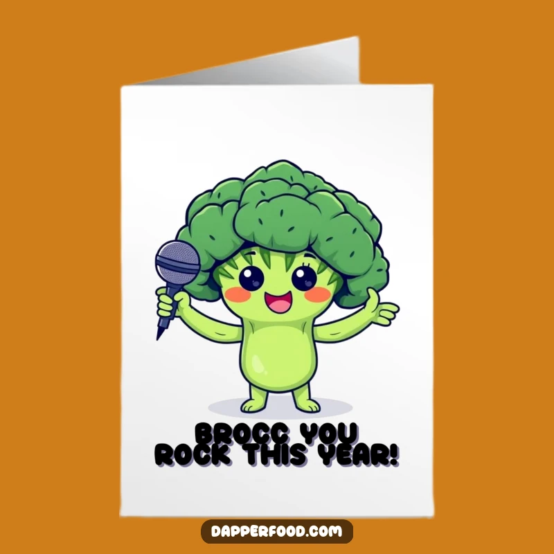 Free Printable Broccoli Birthday Card: Funny Downloadable Gift for a Star Performance