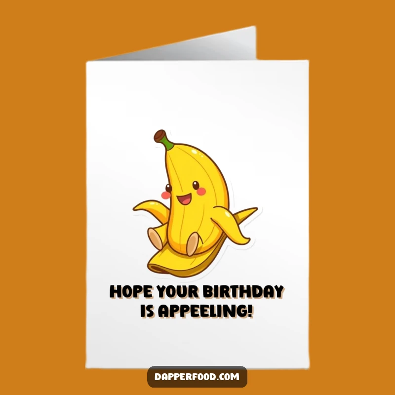 Free Printable Birthday Card: Funny Banana Sliding, Downloadable Gift
