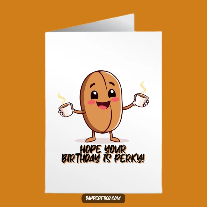 Free Printable Birthday Card: Funny Coffee Bean Juggling, Hilarious Downloadable Gift