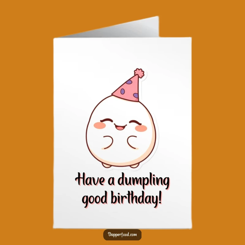 Free Printable Birthday Card: Funny Dumpling Party Hat, Downloadable Gift