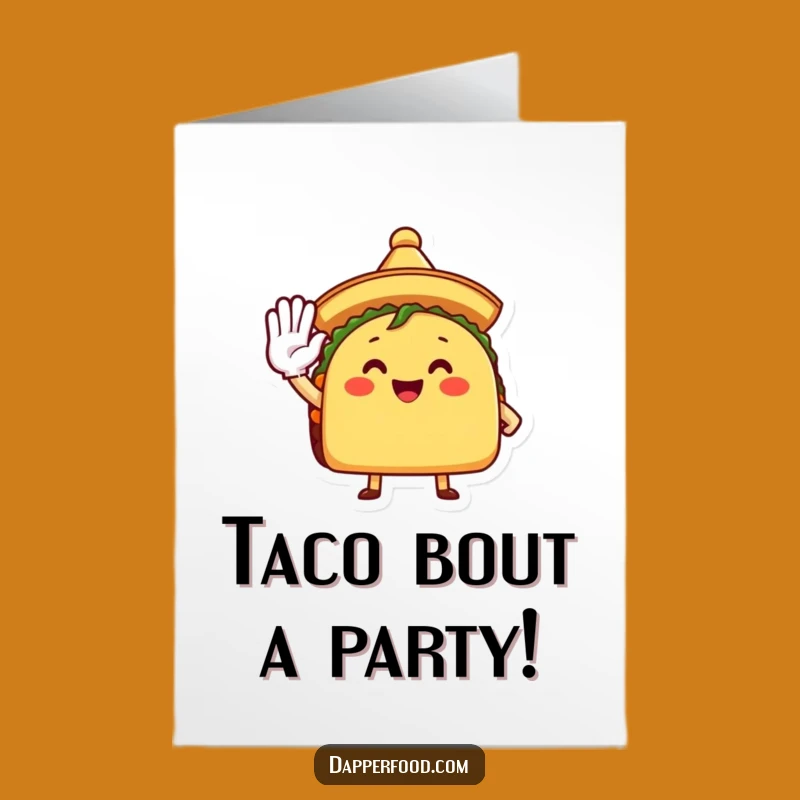 Free Printable Birthday Card: Funny Taco Saluting, Perfect Downloadable DIY Gift