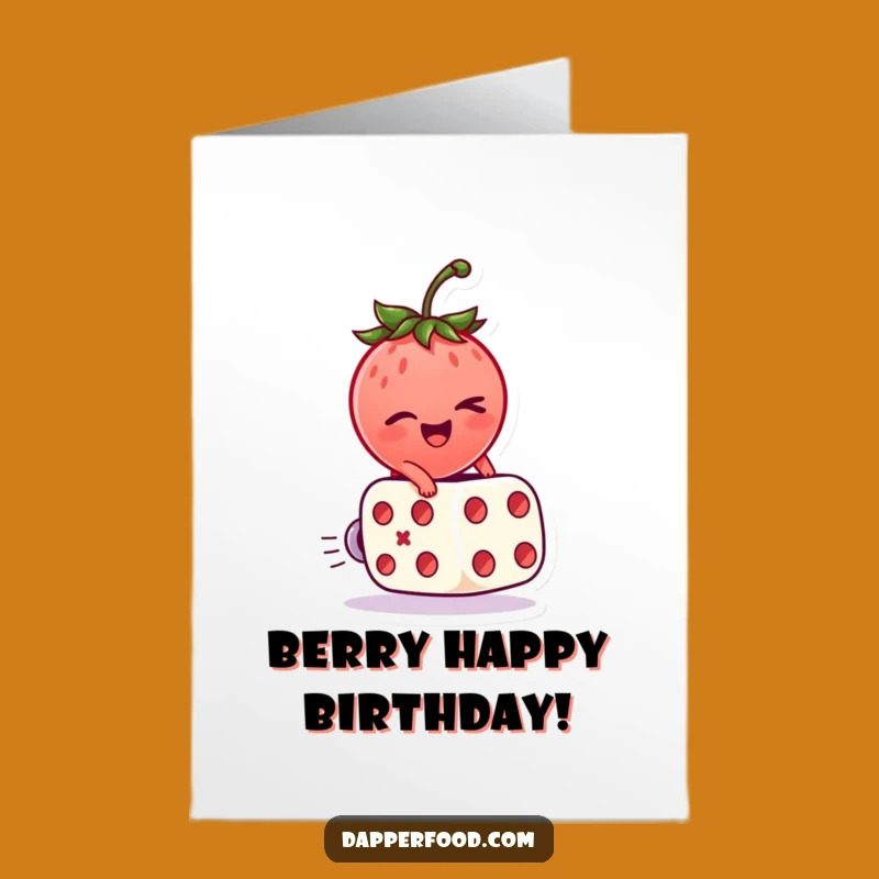 Free Printable Birthday Card: Strawberry Dice, Fun Downloadable DIY Gift