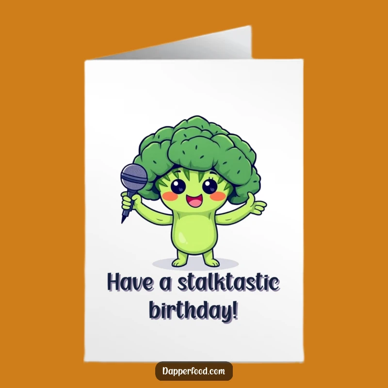 Free Printable Birthday Card: Broccoli's Big Speech, Funny Downloadable Gift