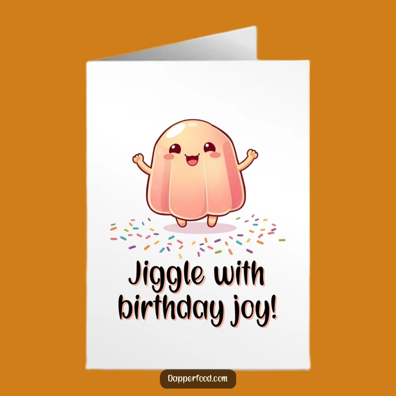 Free Printable Jelly Birthday Card: Joyful Bounce Fun, Hilarious Downloadable Greeting for Sweet Celebrations