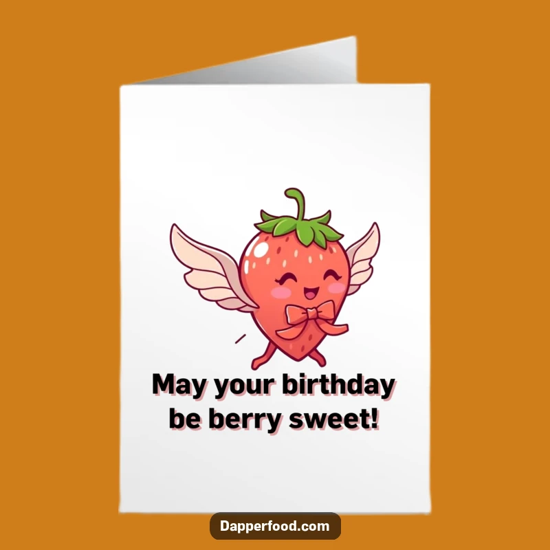 Free Printable Birthday Card: Funny Strawberry Flyer Gift, Downloadable Art for a Laugh