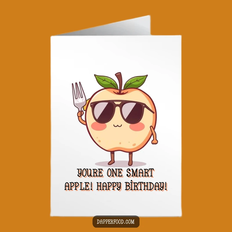 Free Printable Birthday Card: Apple's Cool Salute, Funny Downloadable Gift
