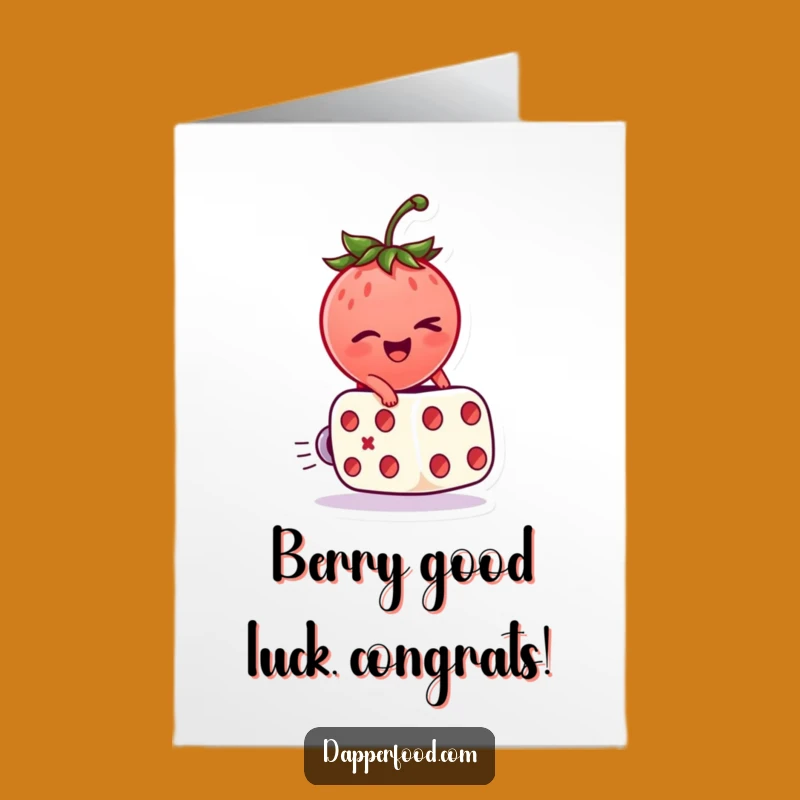 Free Printable Congrats Card: Strawberry Dice, Awesome Downloadable Gift