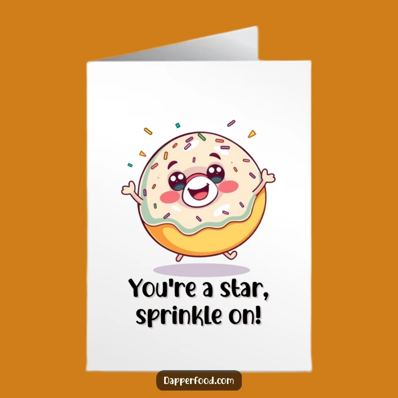 Free Printable Congrats Card: Bouncy Donut Celebration Downloadable