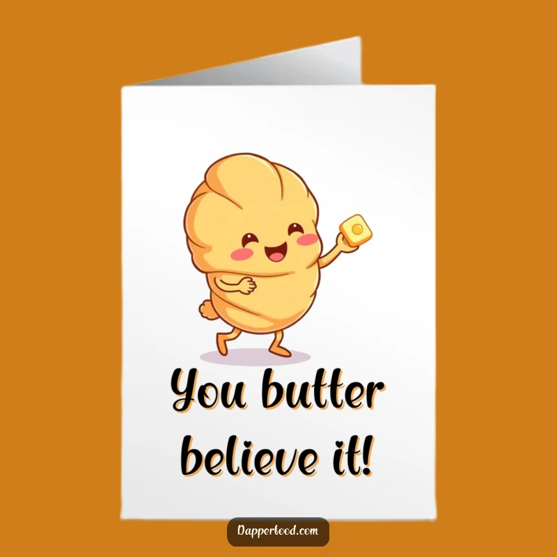 Free Printable Congrats Card: Croissant Jig Downloadable Cheering Gift