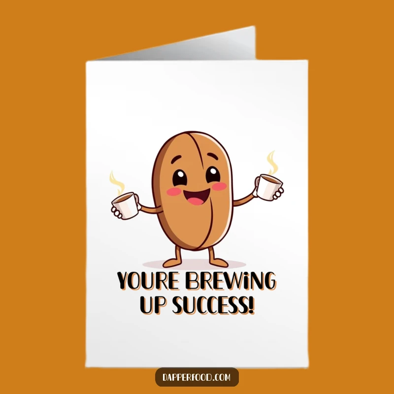 Free Printable Congrats Card: Funny Coffee Bean Juggling, Hilarious Downloadable Success