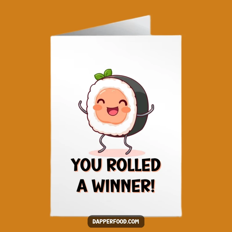 Free Printable Congratulations Sushi Roll Bouncing Card - Funny Downloadable Leap
