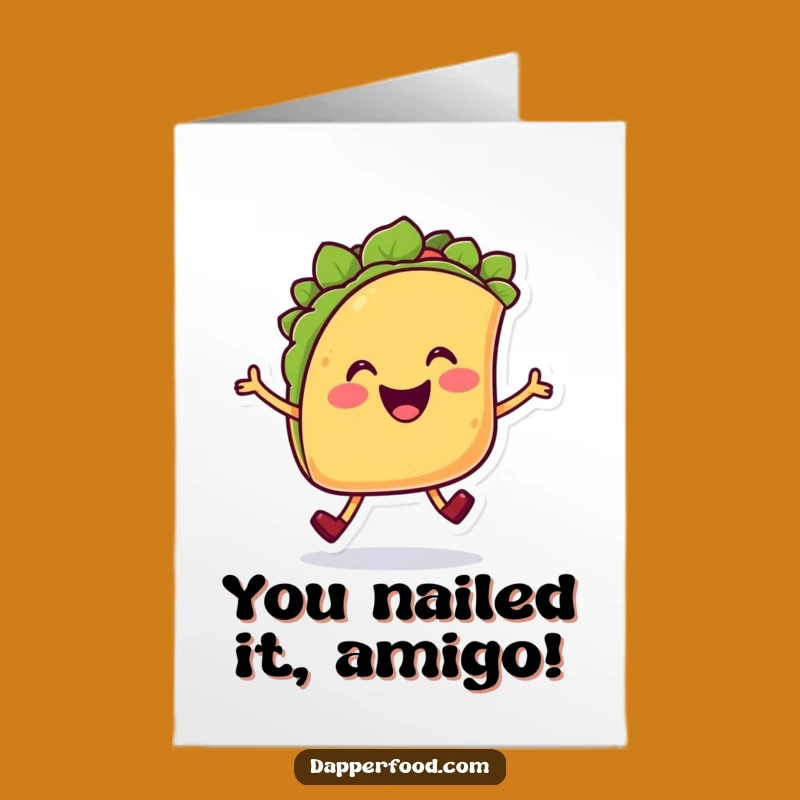 Free Printable Taco Card: Funny Congrats Hop for Your Big Win!
