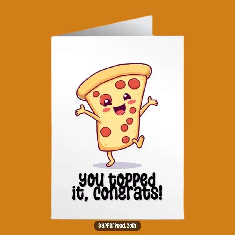 Free Printable Congrats Card: Pizza Cartwheel, Awesome Downloadable Gift