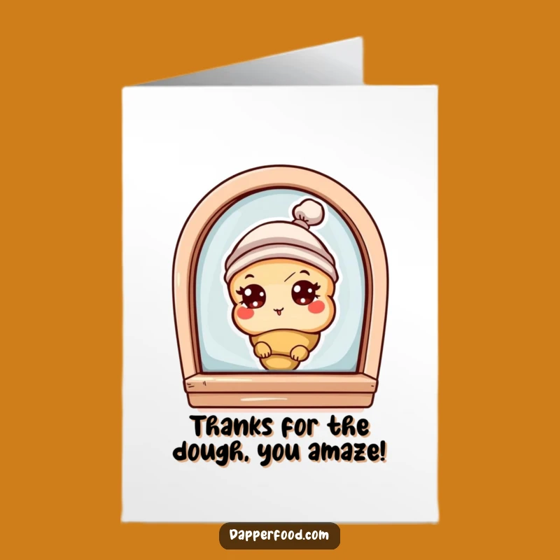 Free Printable Croissant Thank You Card - Peeking with Gratitude Downloadable