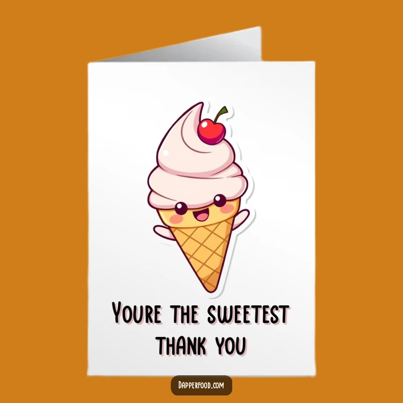 Free Printable Funny Ice Cream Thank You Card - Sweet Appreciation Downloadable