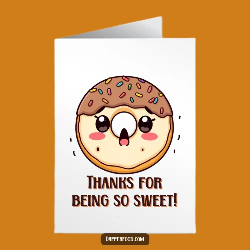 Free Printable Thank You Card: Donut Sprinkle Gratitude, Sweet Downloadable to Show Thanks