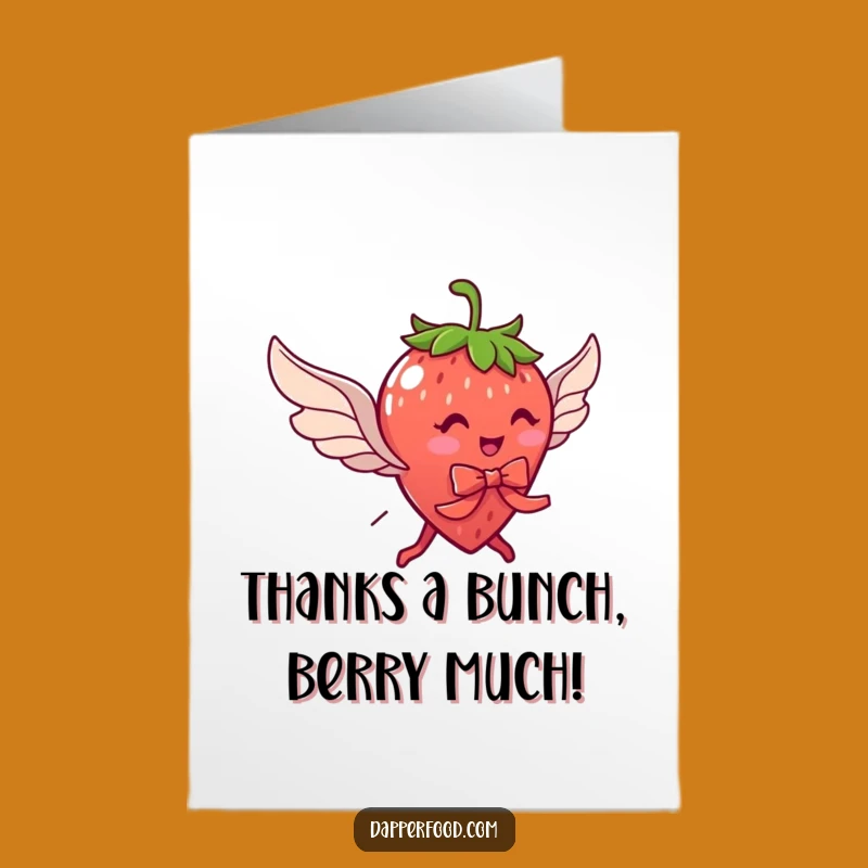 Free Printable Thank You Card: Strawberry's Flight of Gratitude, Downloadable Gift