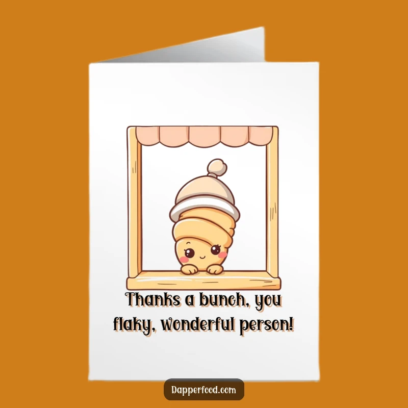Hilarious Free Printable Croissant Thank You Card: Peek-a-Thanks - Print at Home!