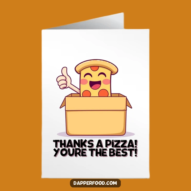 Free Printable Thank You Card: Funny Pizza Love, Downloadable Gift