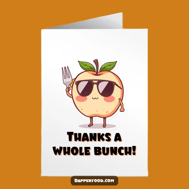 Free Printable Apple Thank You Card: Funny Downloadable Gift for Fruity Gratitude