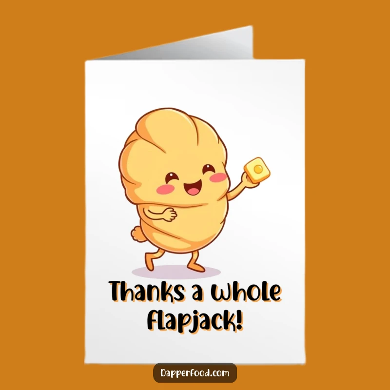 Free Printable Thank You Card: Croissant Jig Downloadable Appreciation Gift