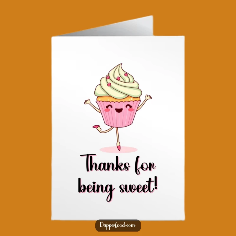 Free Printable Thank You Card: Cupcake Pirouette, A Sweet & Funny Downloadable Gift