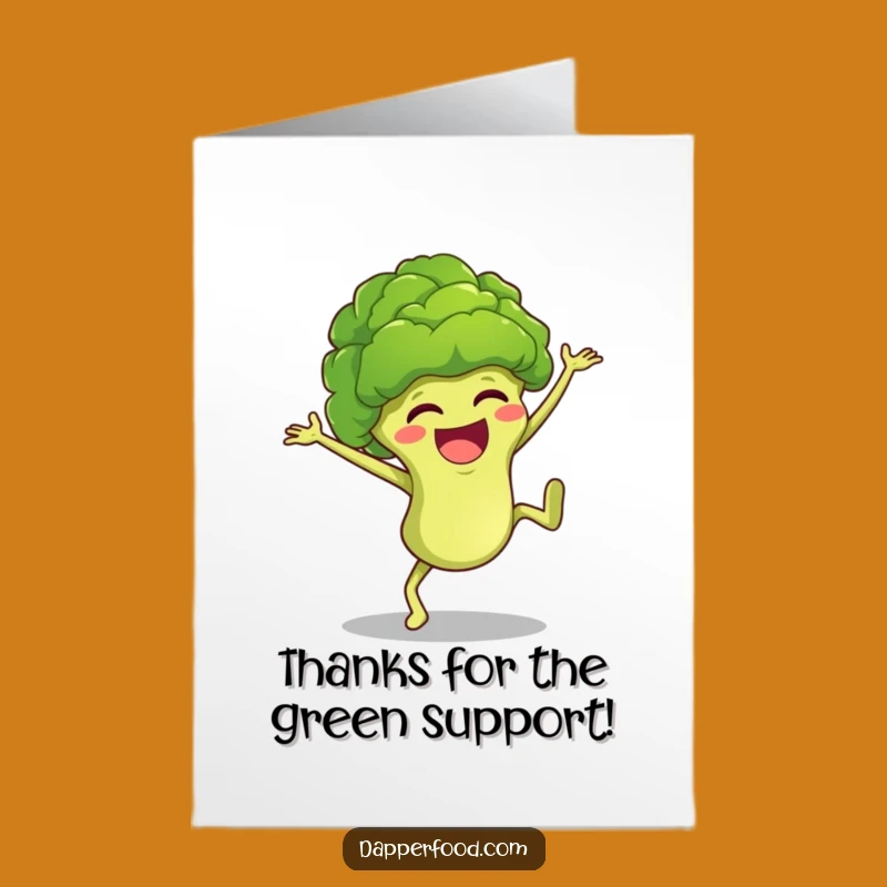 Free Printable Broccoli Thank You Card: Giggling Floret cartwheels for that perfect downloadable gift!