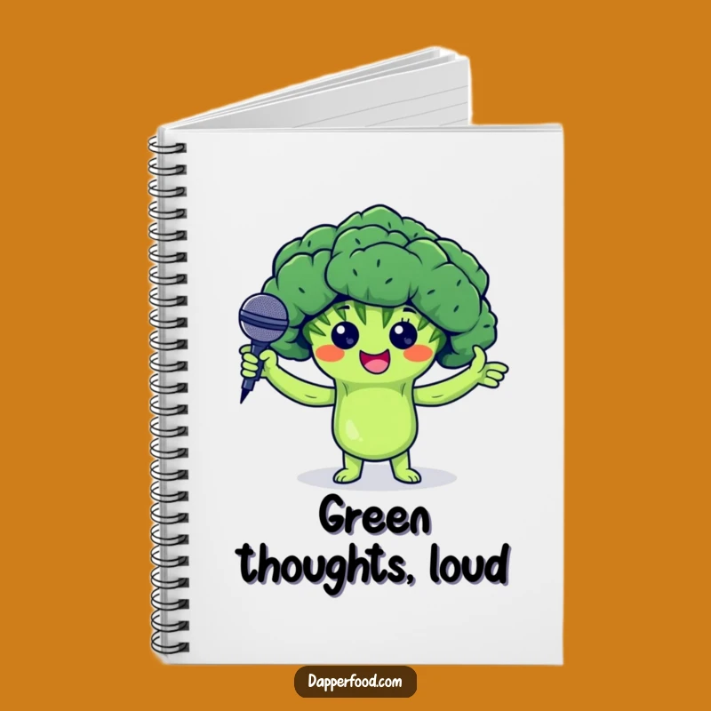 Funny Broccoli Notebook - Veggie Mic Drop Ideas Gift