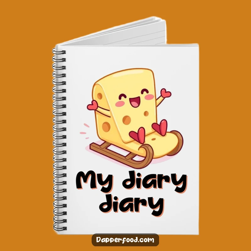 Funny Cheese Cracker Slide Notebook - Jot Down Delicious Ideas Gift