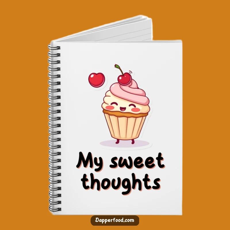 Funny Cupcake Cherry Toss Notebook: Jot Down Sweet Thoughts with Humor