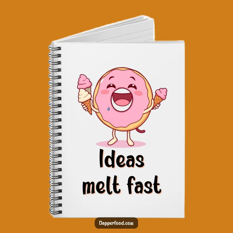 Funny Donut Juggling Notebook - Capture Sweet Ideas with Hilarious Dessert Art