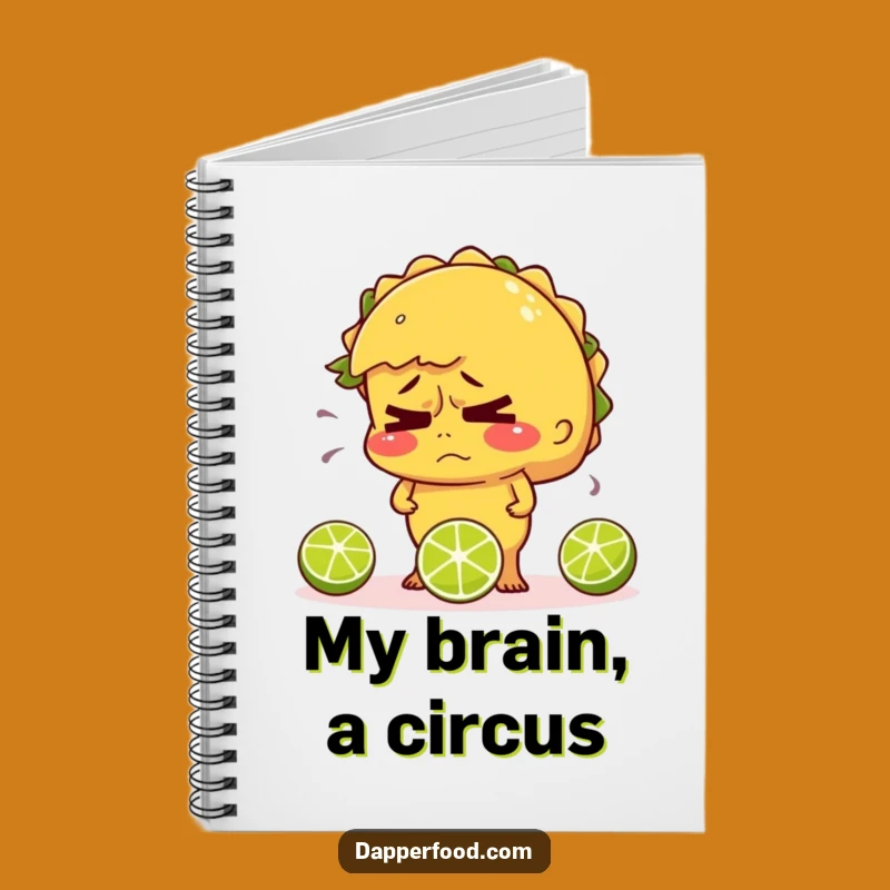 Funny Nervous Taco Juggling Notebook - Jot Down Your Juggling Acts