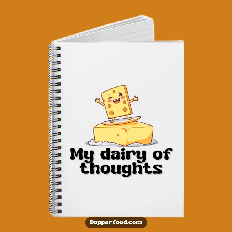 Funny Cheese Surf Notebook: Jot Down Your Thoughts with Dairy Humor