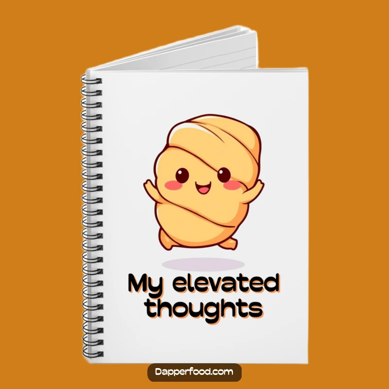 Funny Kawaii Croissant Notebook: Jot Down Ideas with Happy Hops Funny Gift